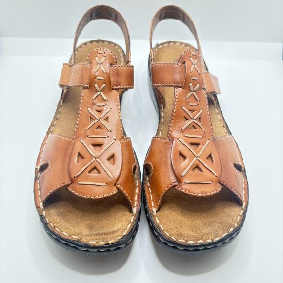 Natural Soul Naturalizer Womens Brown Leather Slip On Slingback Sandals 8.5 M - Picture 2 of 10